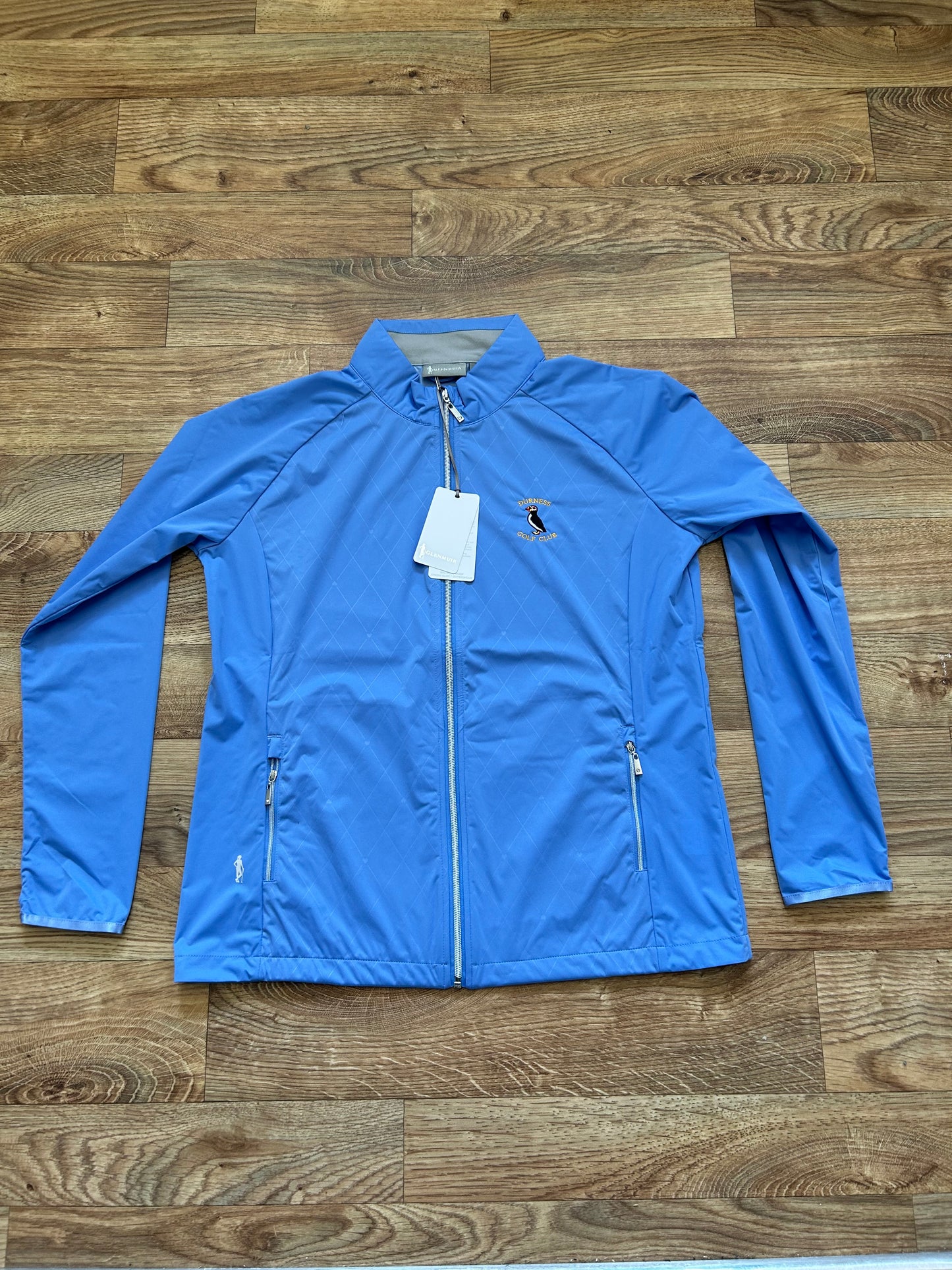 Ladies Full Zip Lightweight Stretch Water Repellent Golf Jacket Blue