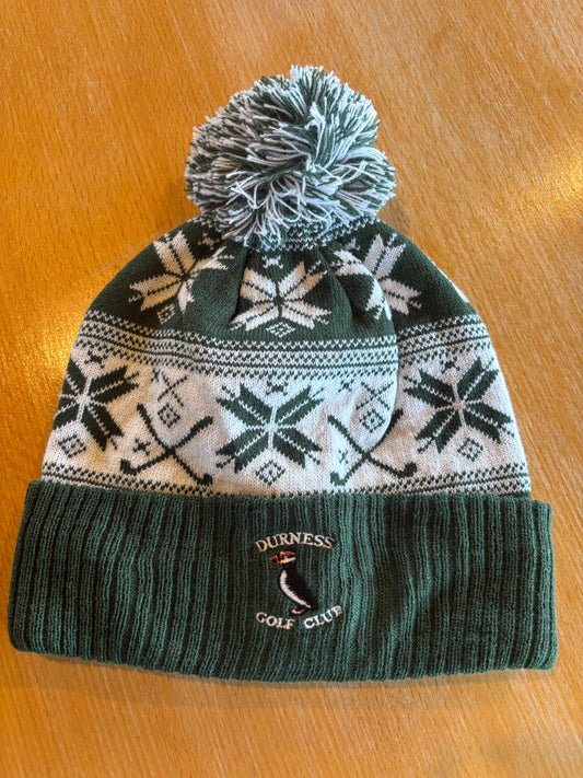 Durness Beanie Green/White