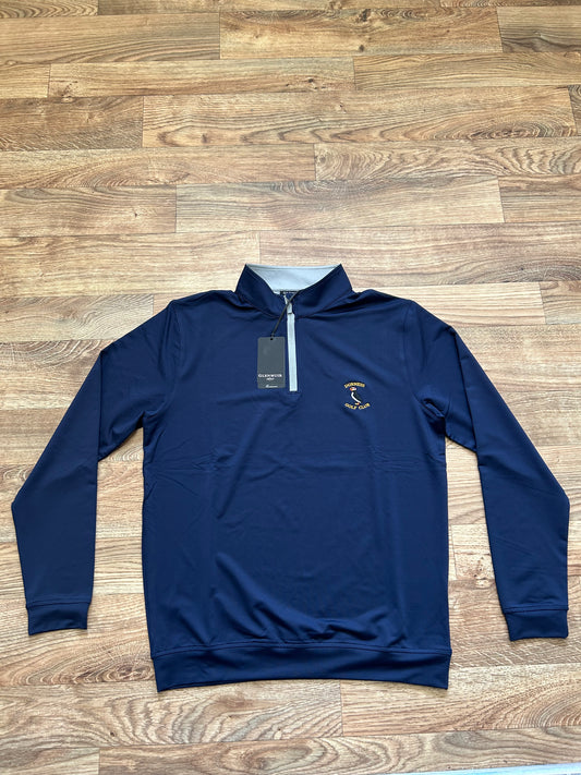 Glenmuir Mens Quarter Zip Lightweight Performance Golf Midlayer Navy