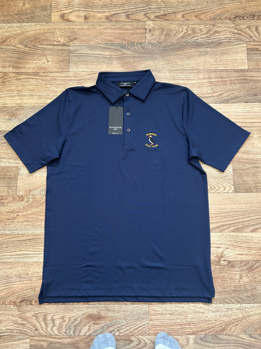 Glenmuir Mens Tailored Collar Performance Golf Shirt Navy