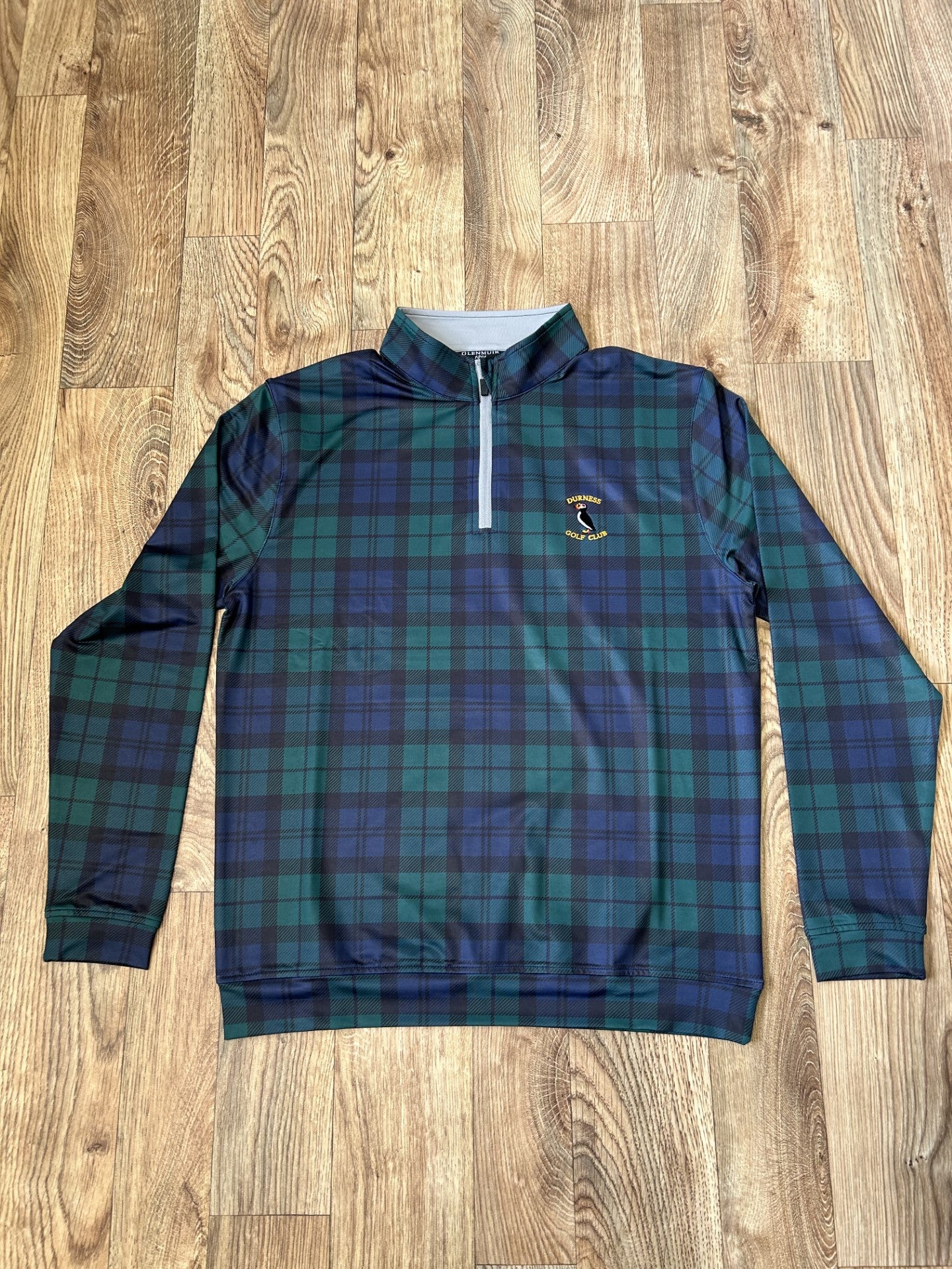 Glenmuir Wick Quarter Zip Lightweight Performance Golf Midlayer Tartan