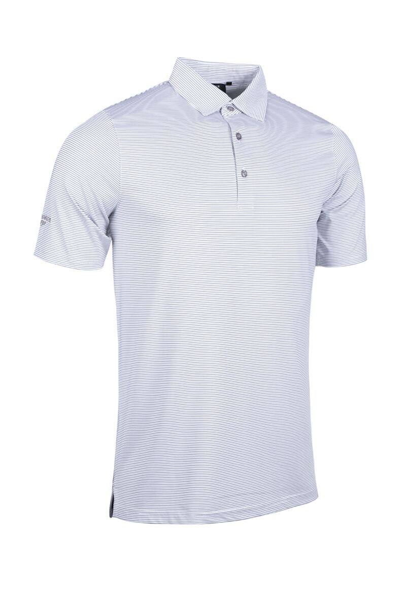 Glenmuir Torrance Mens Micro Stripe Performance Golf Polo Shirt